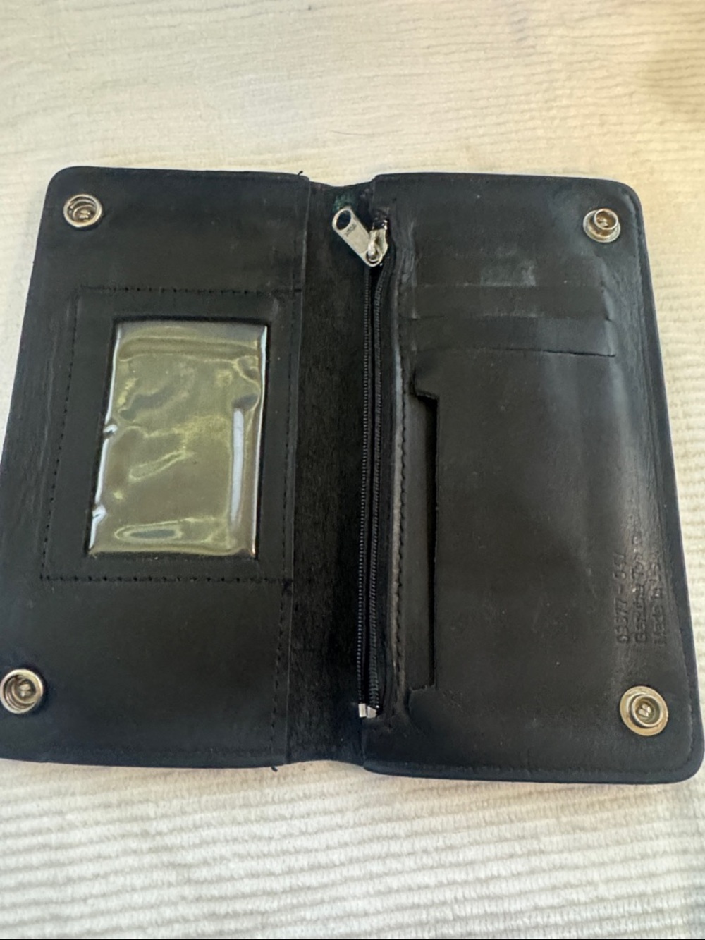 Harley-Davidson leather bifold biker wallet wit embossed Bar & Shield logo - Picture 3 of 7